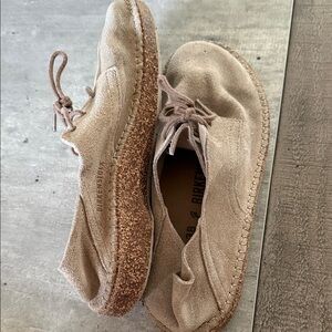 Birkenstock Women's Beige Suede Moccasins